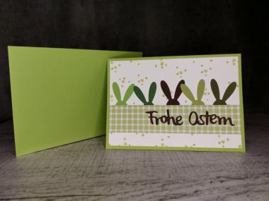 Grußkarte Frohe Ostern Ohren Caro handgemacht